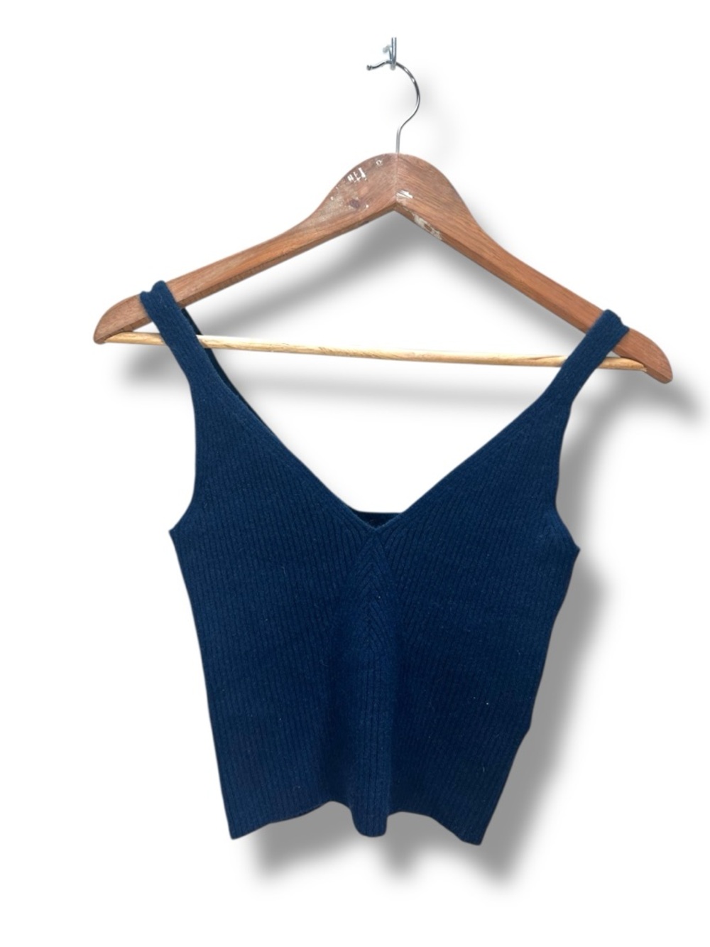 J.Crew Collection Cashmere Cropped Navy Sweater Tank Size Medium